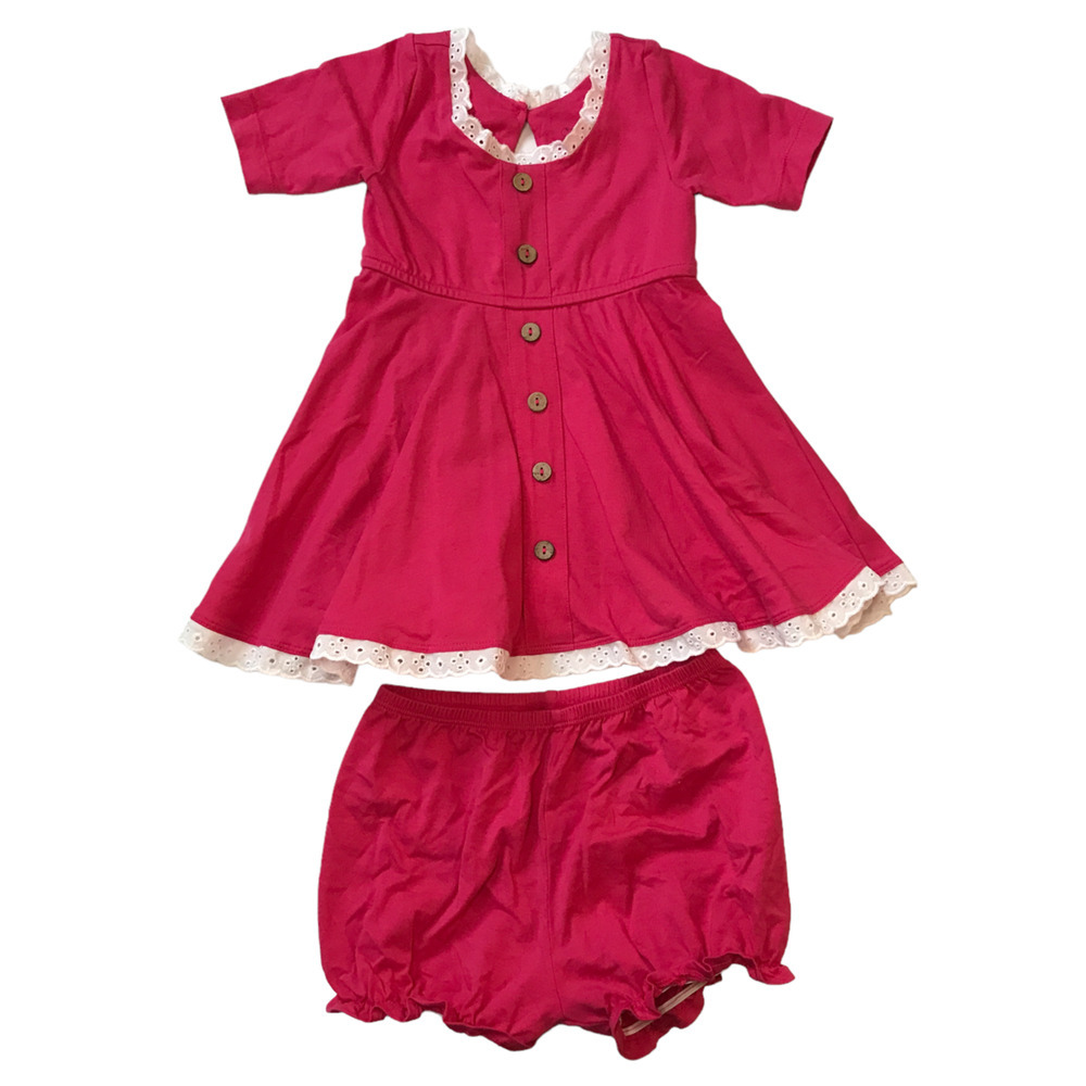 Omi Jo Well Dressed Wolf Library Pink Dress and Bloomers 24M